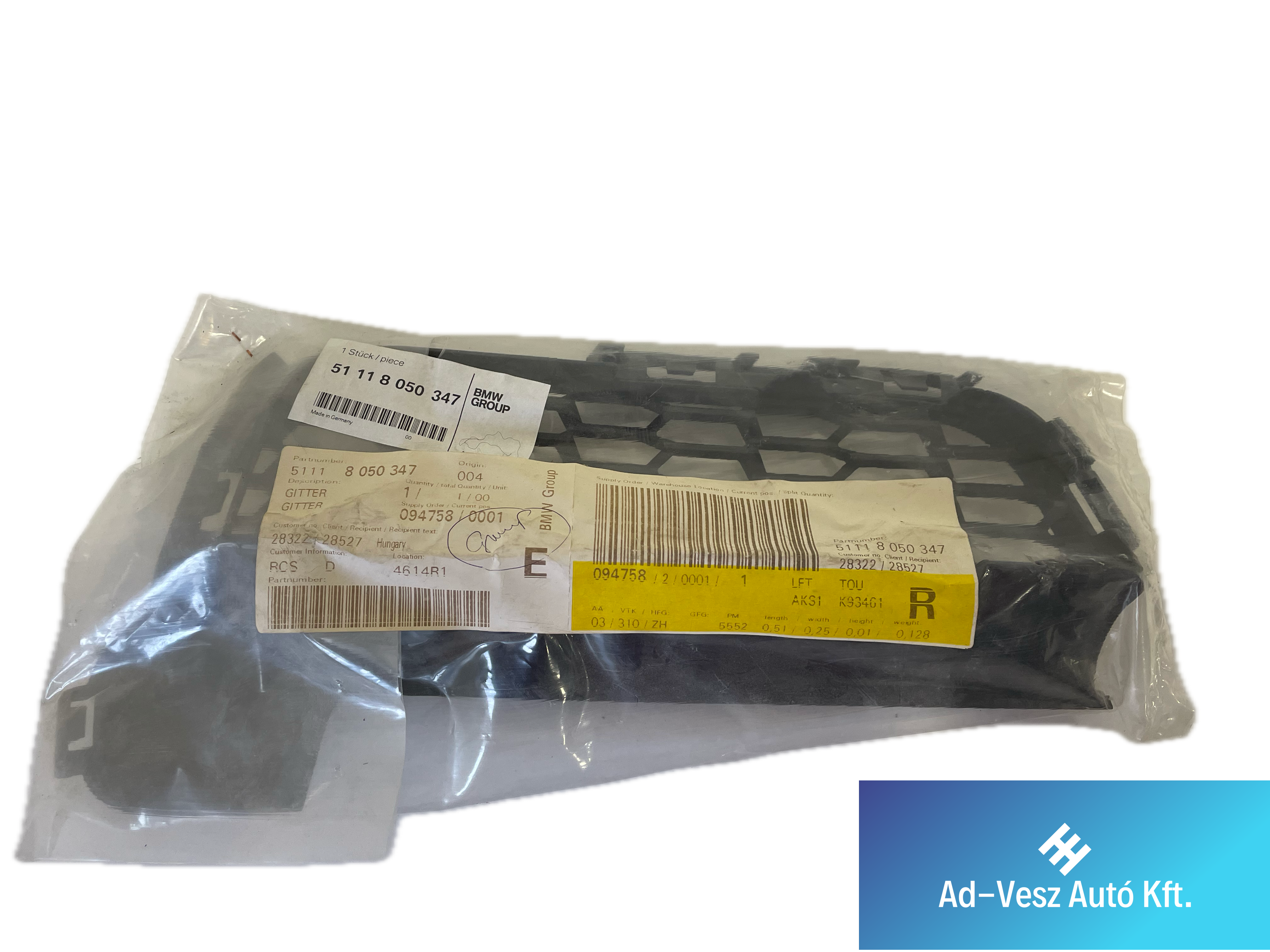 Bal alsó lökhárító rács 8050347